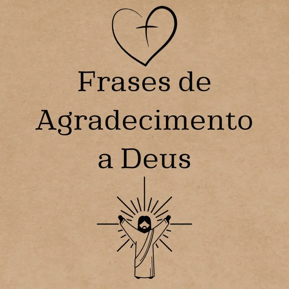 Imagem representando frases de agradecimento a Deus.